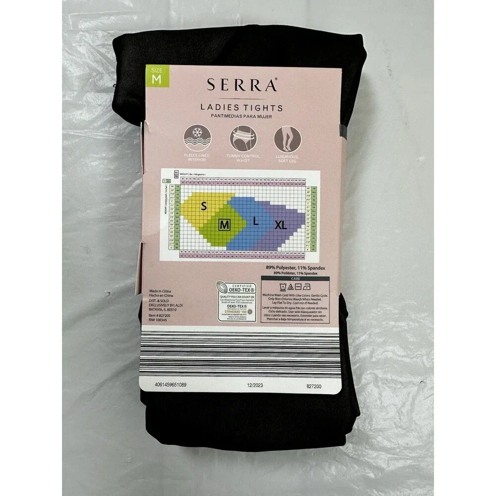 Serra Ladies Tights Cozy Fleece Lining Size M